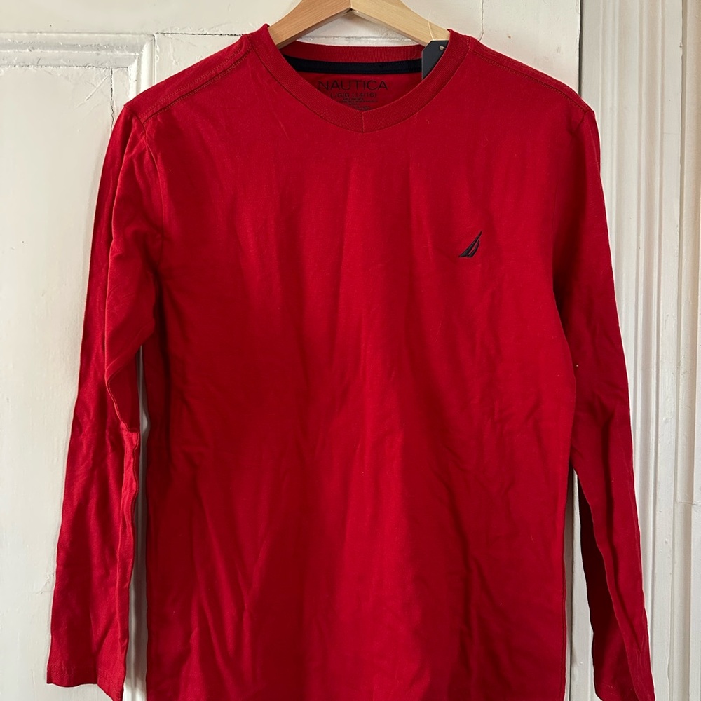 Nautica Boy’s Red V-Neck Shirt